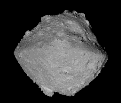 小惑星探査機「はやぶさ２」の記者説明会（2019/4/11) SCI撮像時の位置（起爆・衝突の約40分前）